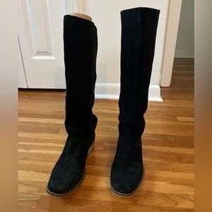 Seychelles Black Knee-High Suede Boots